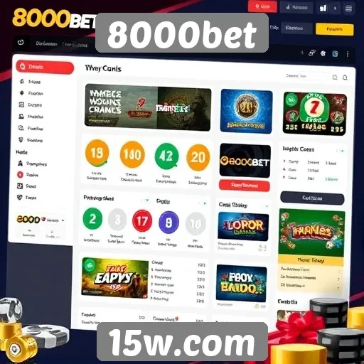 Avaliação da interface do usuário do site 8000bet
